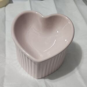 Pink Heart Shaped Cat Bowl